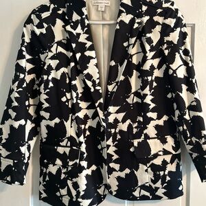 Coldwater Creek Women's Abstract Black and White Blazer